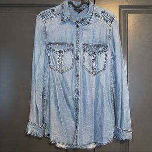 Express Women’s Button Down Jean Shirt